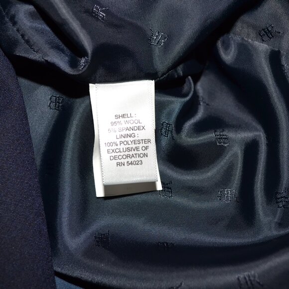 Banana Republic NWT Navy Blue Puff sleeve lightweight wool blend Blazer, sz 10 - Picture 14 of 14